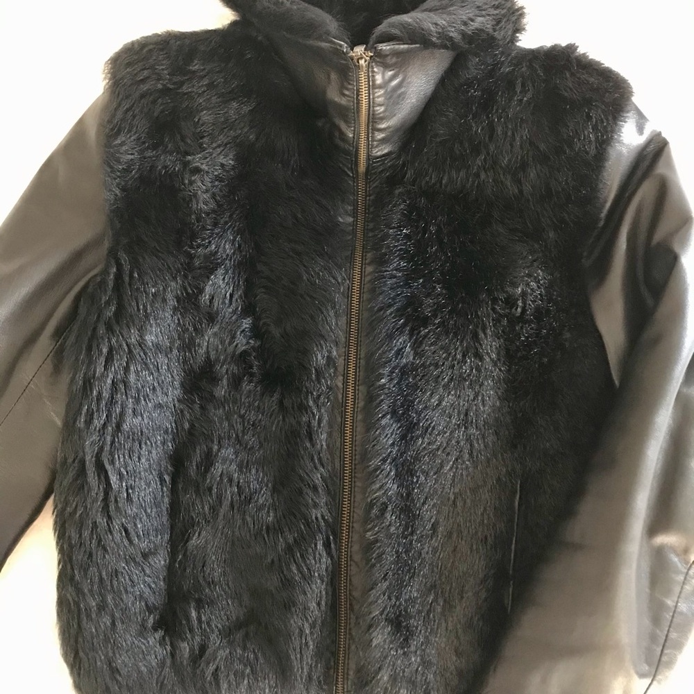 Designer lambskin leather jacket